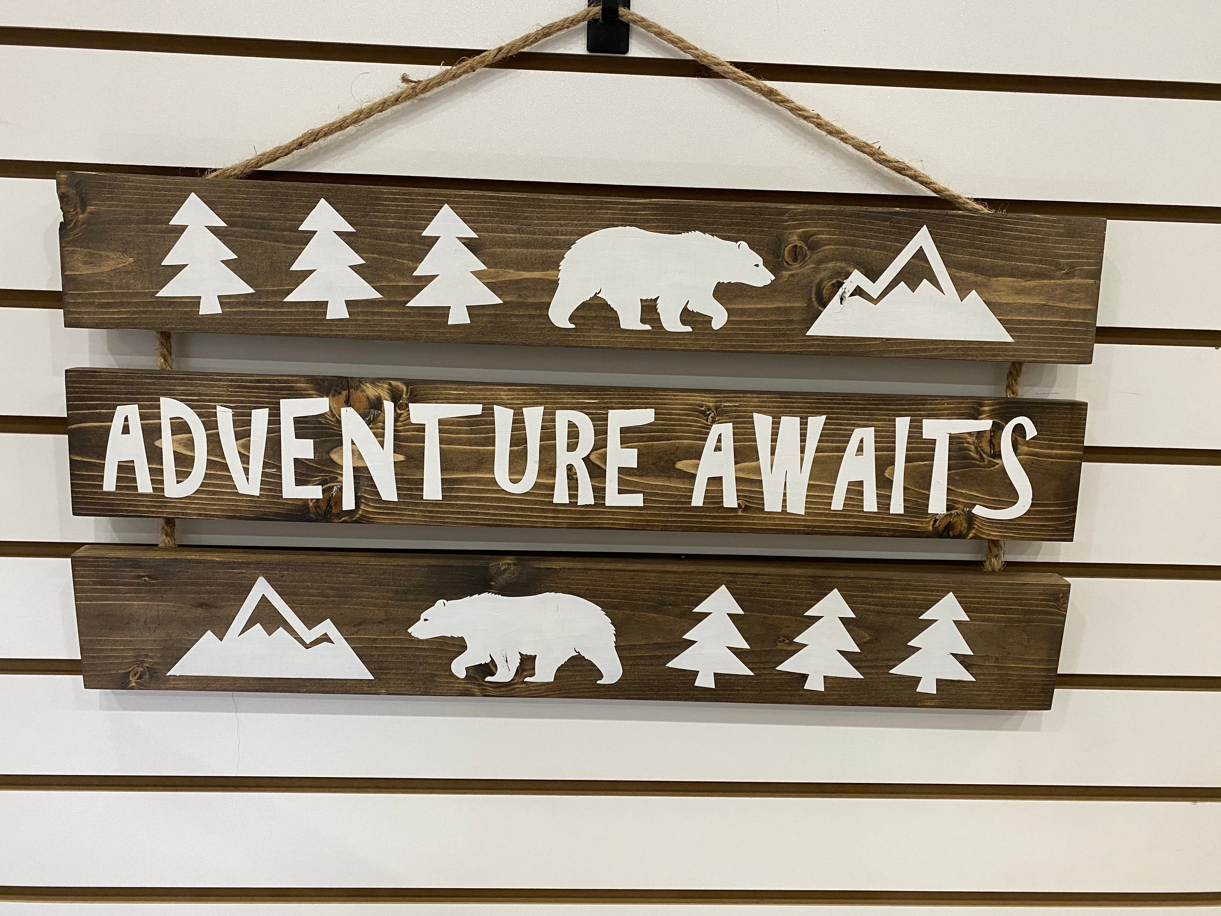 Wood Sign - Adventure Awaits