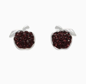 Open image in slideshow, Mini Apple Sparkle Stud Earrings
